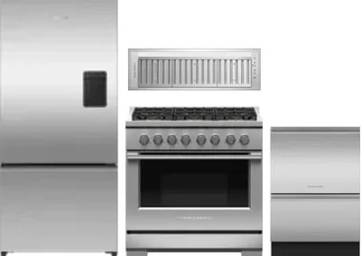 4 Piece Package Includes Refrigerator, Range, Hood And Dishwasher